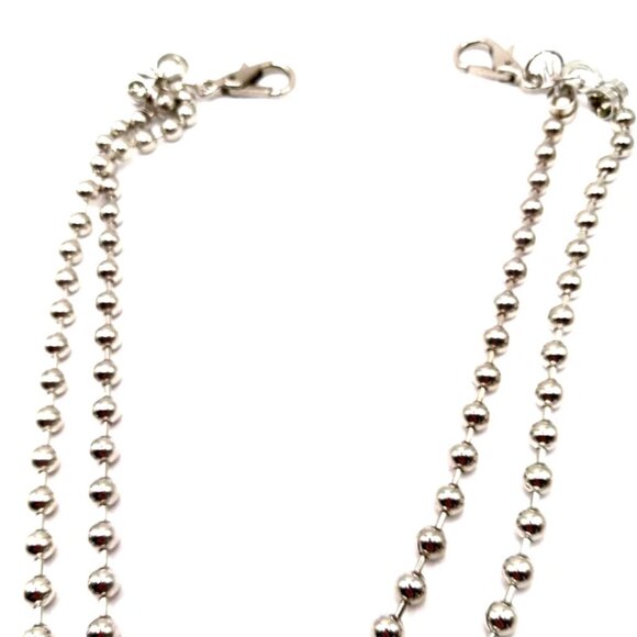 Double Layer Metal Beaded Wallet Or Pants Chain 22 Inches Long - Picture 6 of 9